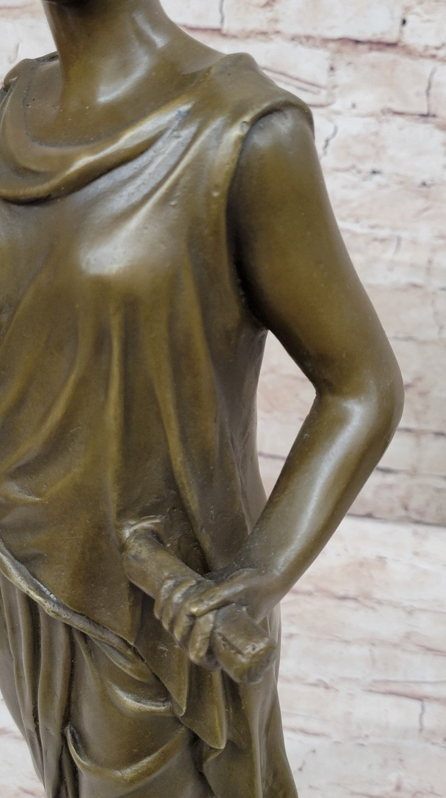 Young Woman Lovely Statue Handcrafted Bronze Sculpture Figure Home Decor Hotcast