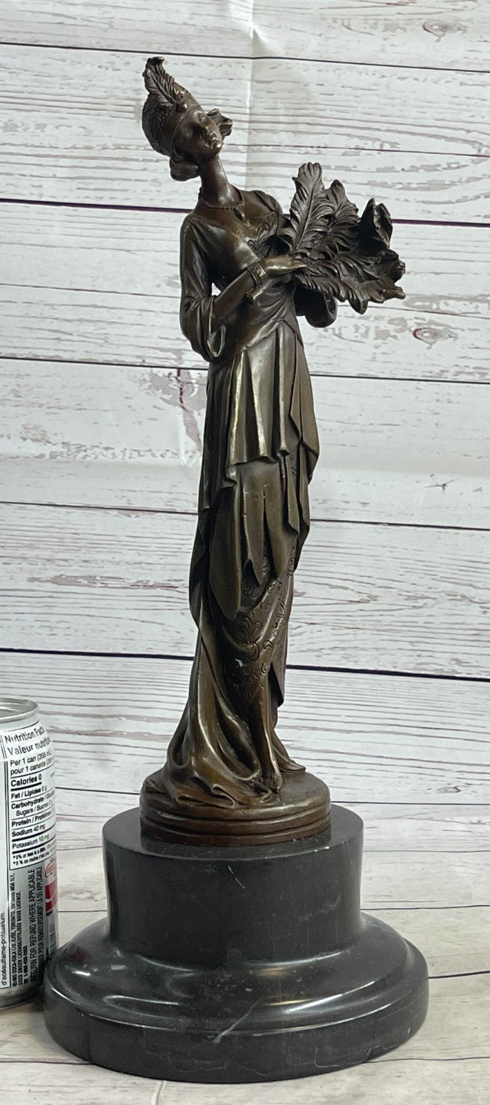 Handcrafted bronze sculpture SALE Art Gown Feather Milo *