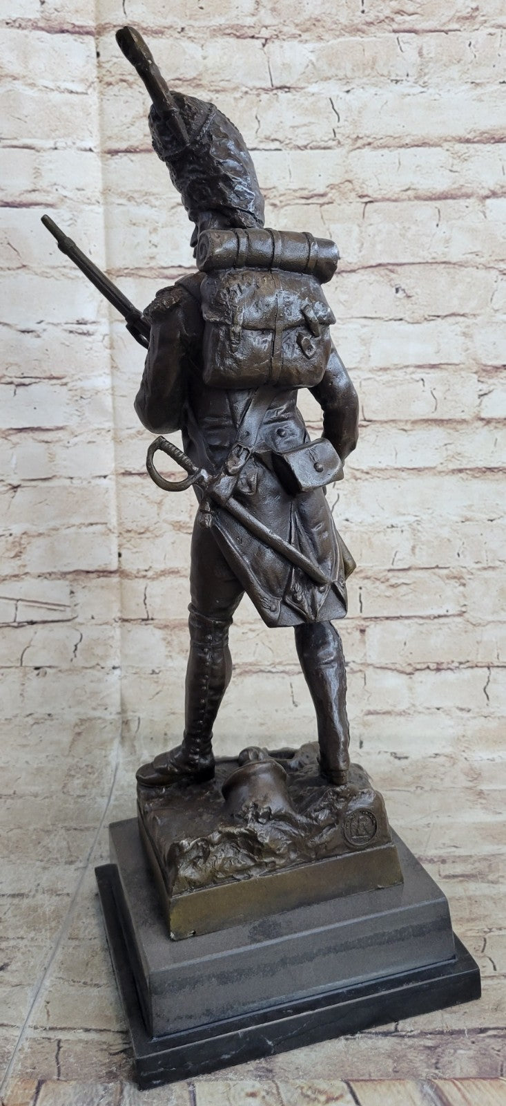 Masterpiece of European Art: Handcrafted Bronze Sculpture Depicting a  Russian Soldier