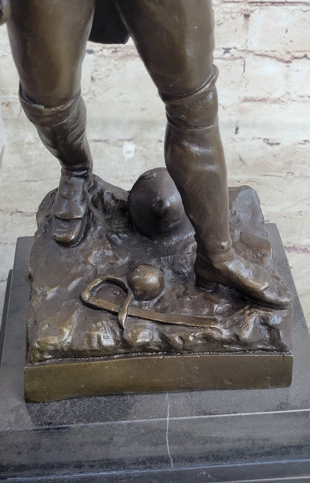 Masterpiece of European Art: Handcrafted Bronze Sculpture Depicting a  Russian Soldier