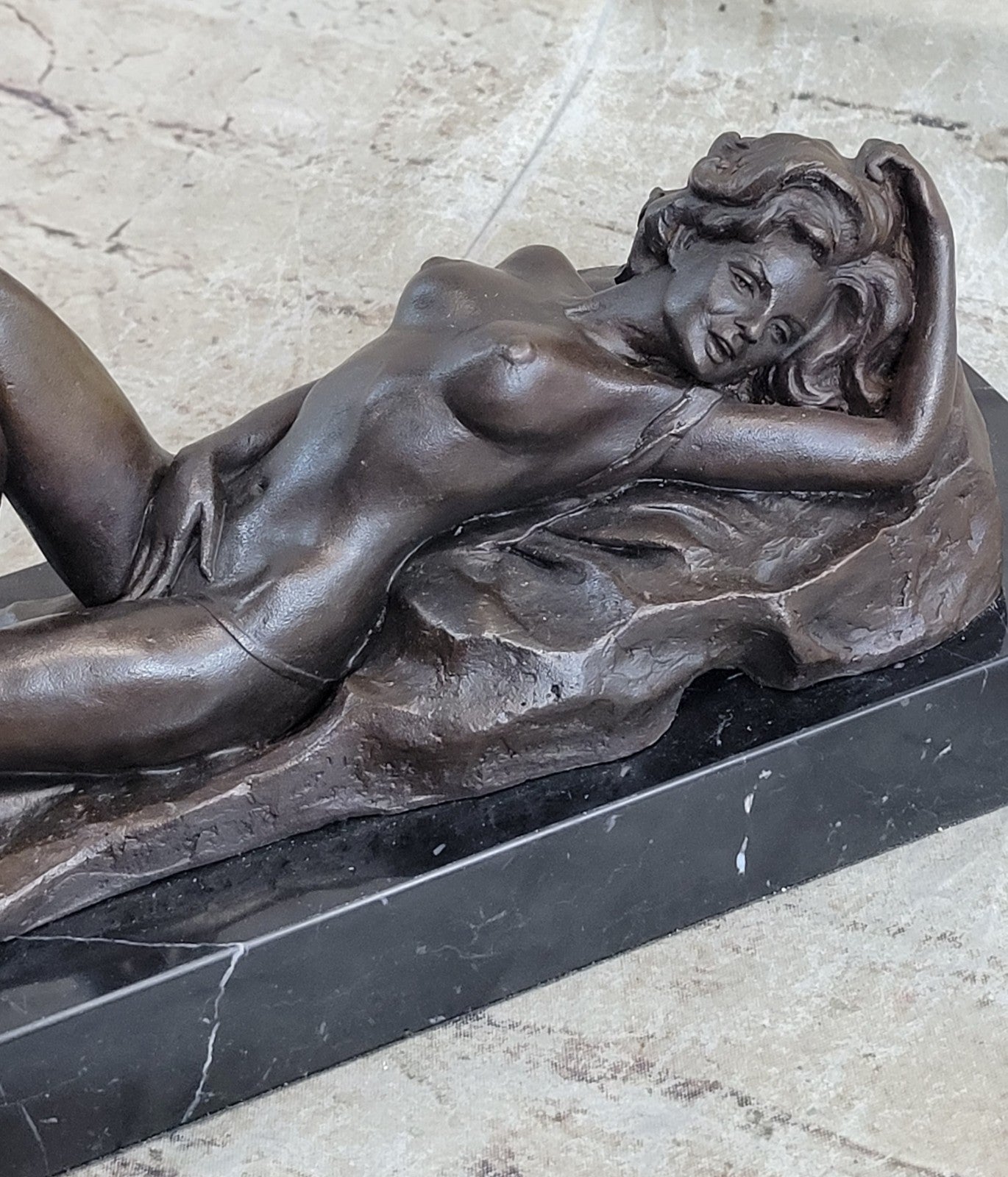 Sexy Nude Creature 100% Solid Genuine Bronze Sculpture Modern Art Hot Cast