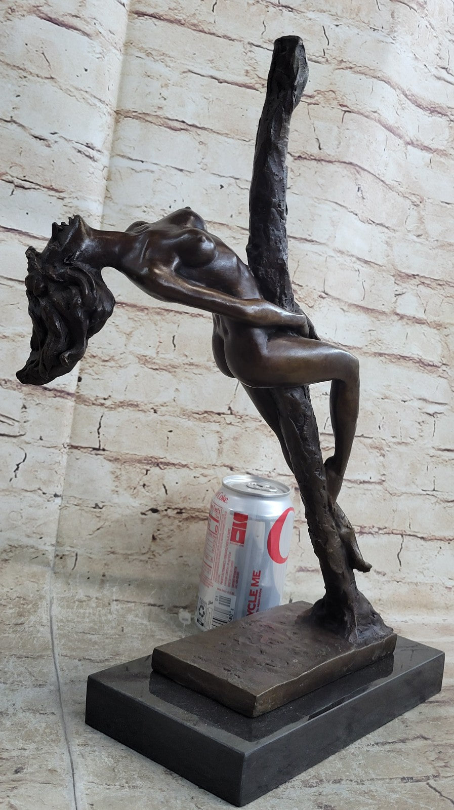 Signed Original Italian Artist Aldo Vitaleh Erotic Nude Lady Bronze Sculpture Gift