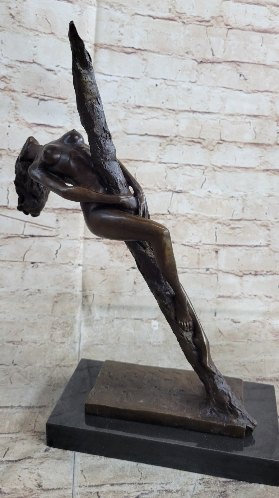 Signed Original Italian Artist Aldo Vitaleh Erotic Nude Lady Bronze Sculpture Gift