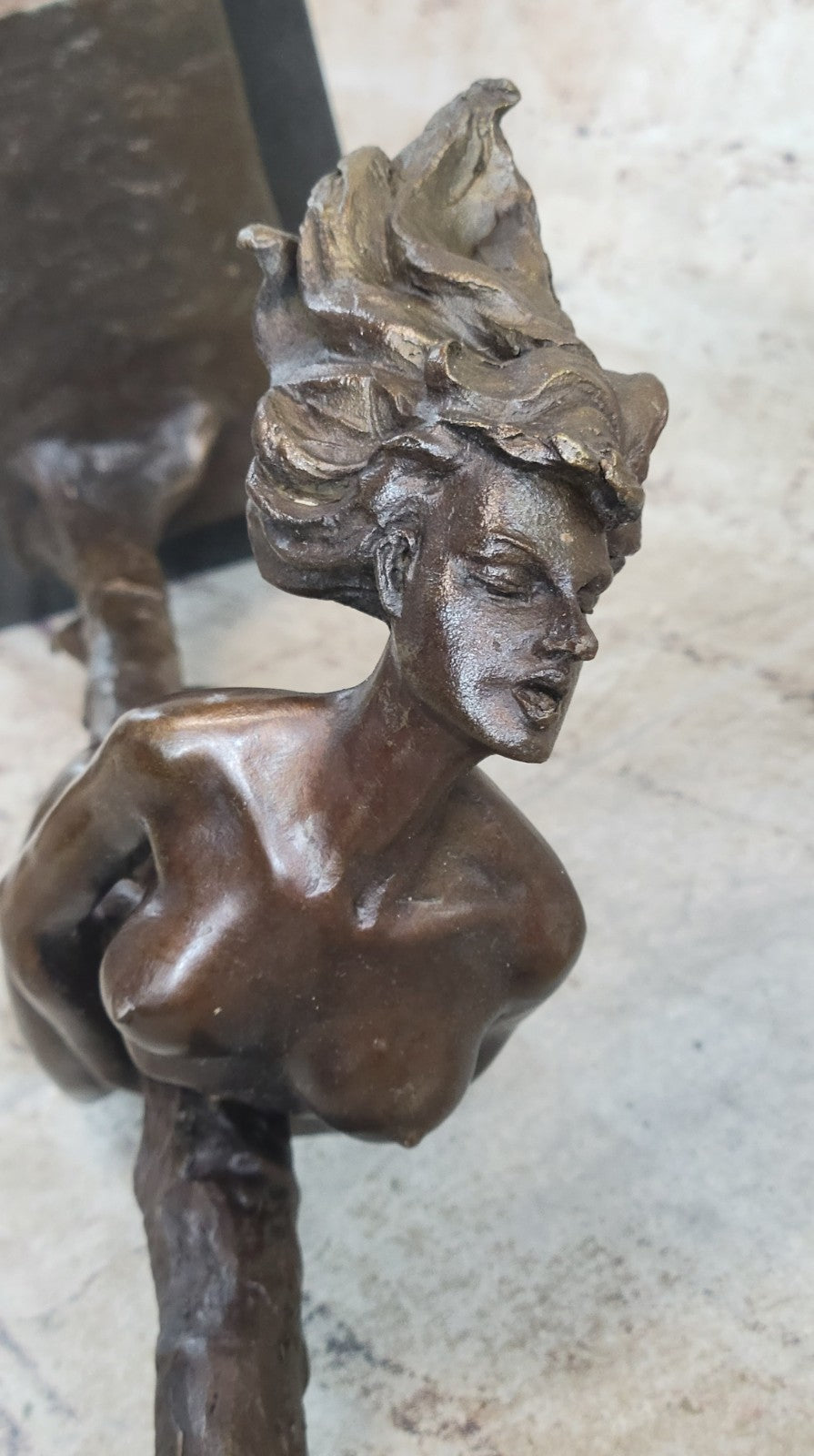 Signed Original Italian Artist Aldo Vitaleh Erotic Nude Lady Bronze Sculpture Gift