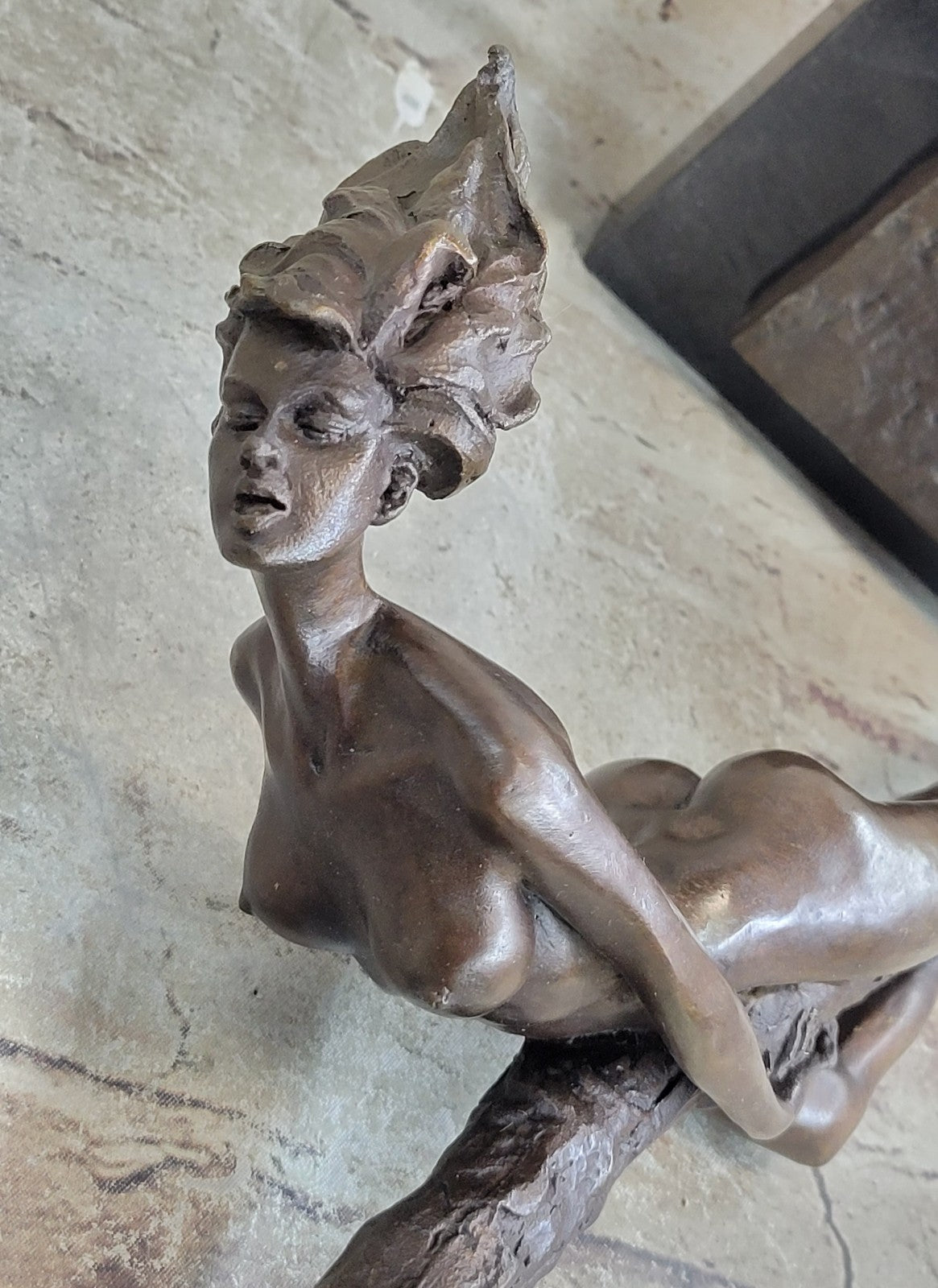 Signed Original Italian Artist Aldo Vitaleh Erotic Nude Lady Bronze Sculpture Gift