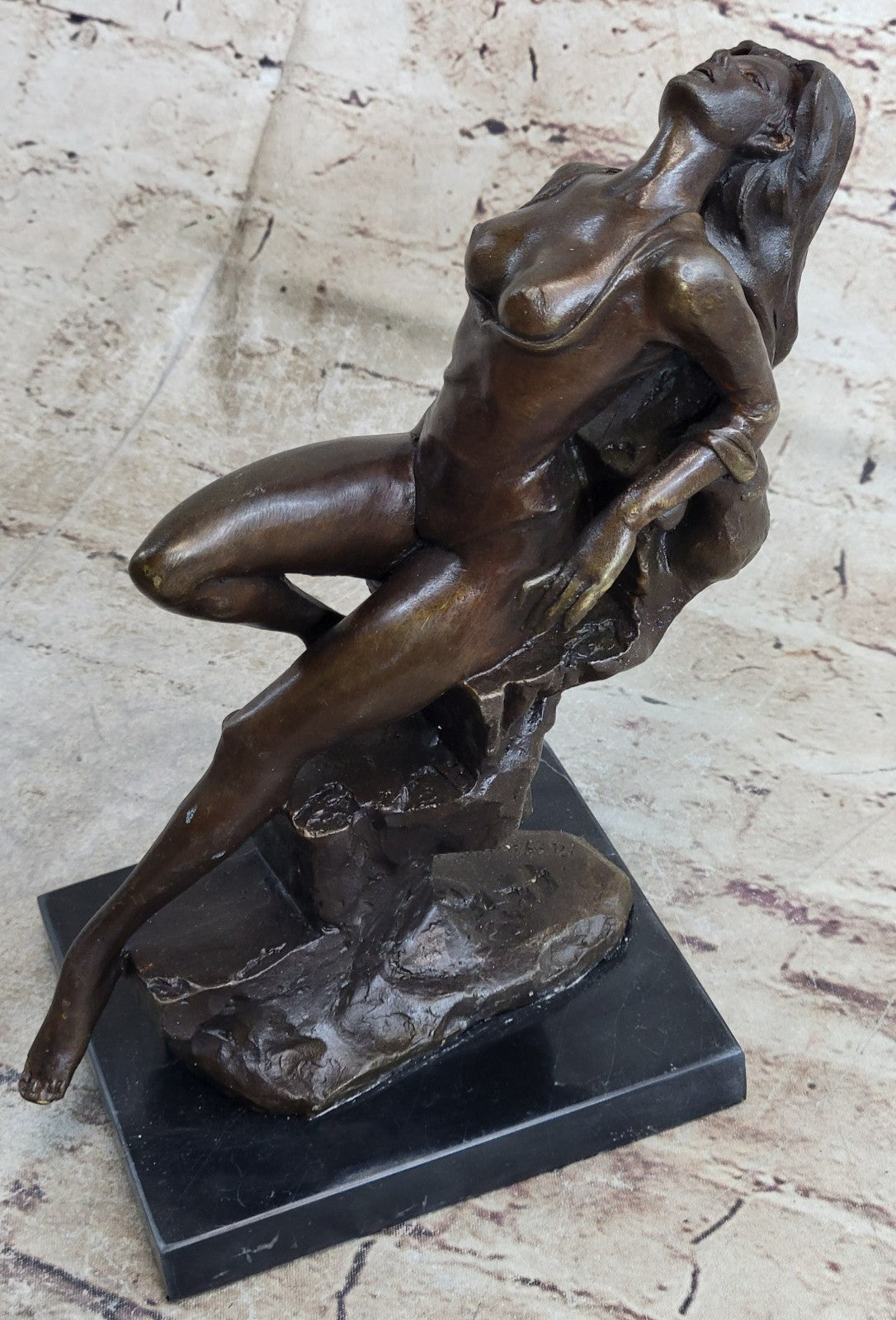 Handcrafted bronze sculpture SALE Nude Art Erotic Delor Pasquale Original Signed