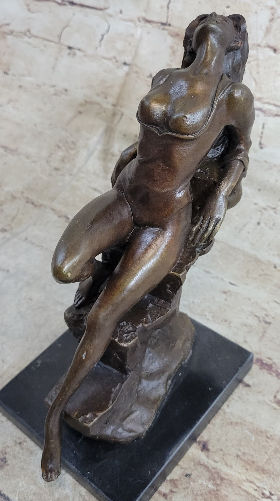 Handcrafted bronze sculpture SALE Nude Art Erotic Delor Pasquale Original Signed