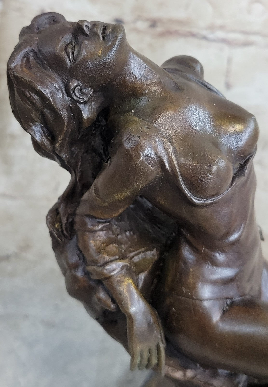 Handcrafted bronze sculpture SALE Nude Art Erotic Delor Pasquale Original Signed