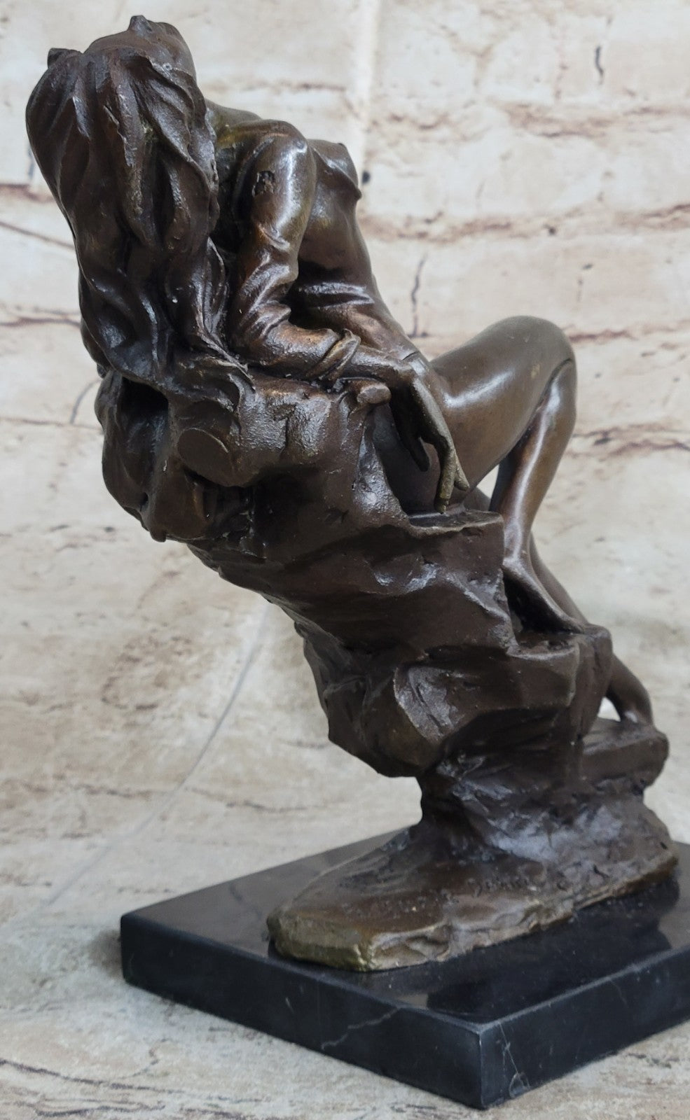 Handcrafted bronze sculpture SALE Nude Art Erotic Delor Pasquale Original Signed