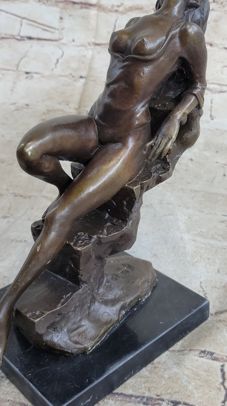 Handcrafted bronze sculpture SALE Nude Art Erotic Delor Pasquale Original Signed