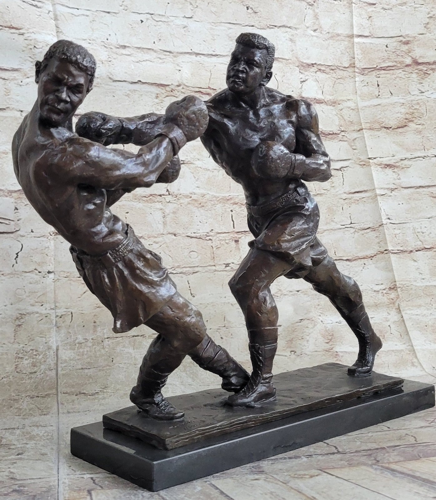Boxing Ring Side Fighting Decor Bronze Sculpture Statue Figurine Figure Sale Art
