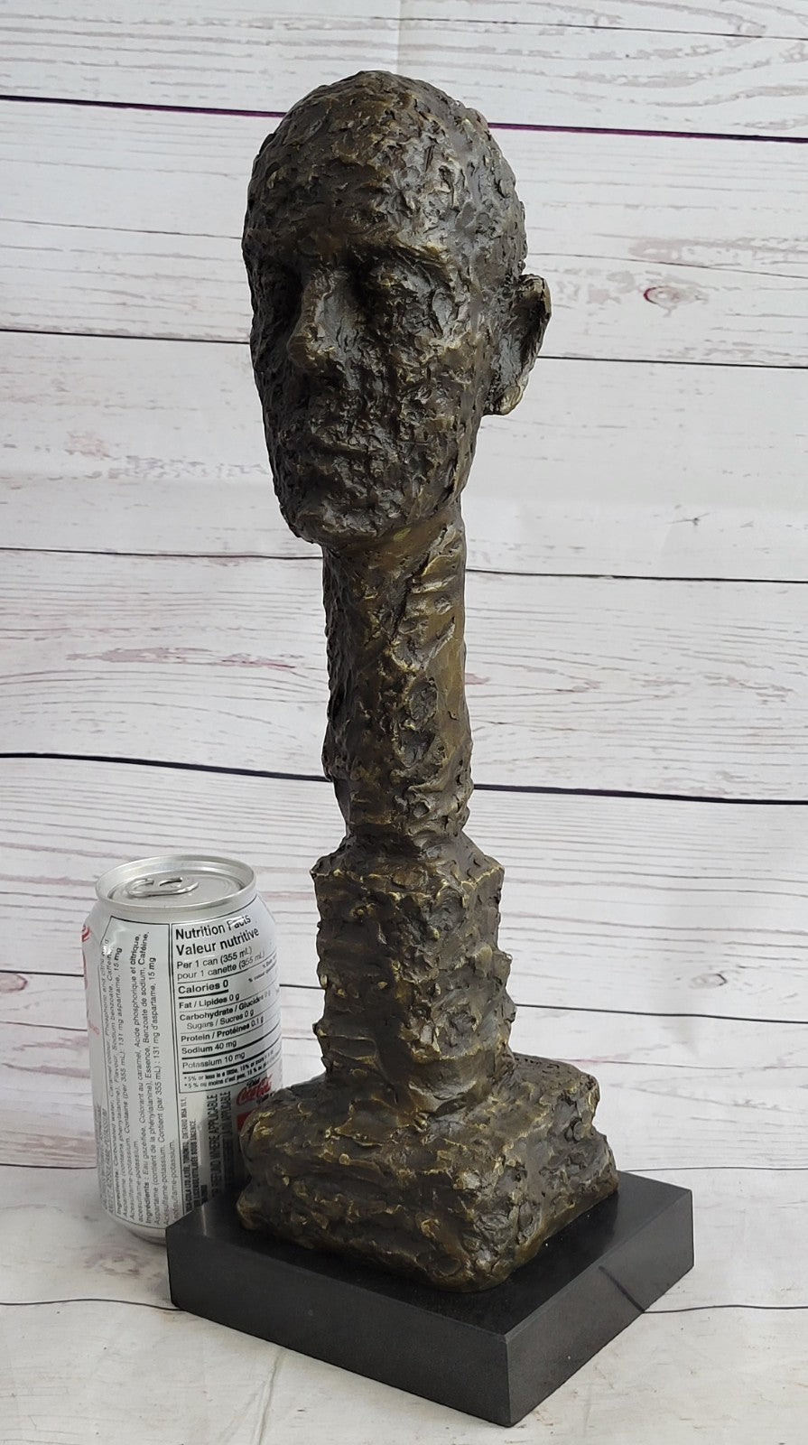 Bronze Sculpture Horrifying Male Bust Halloween Decoration Decor by Gia Figurine