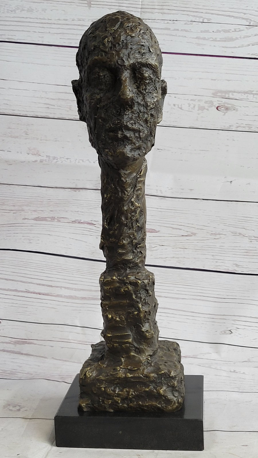 Bronze Sculpture Horrifying Male Bust Halloween Decoration Decor by Gia Figurine