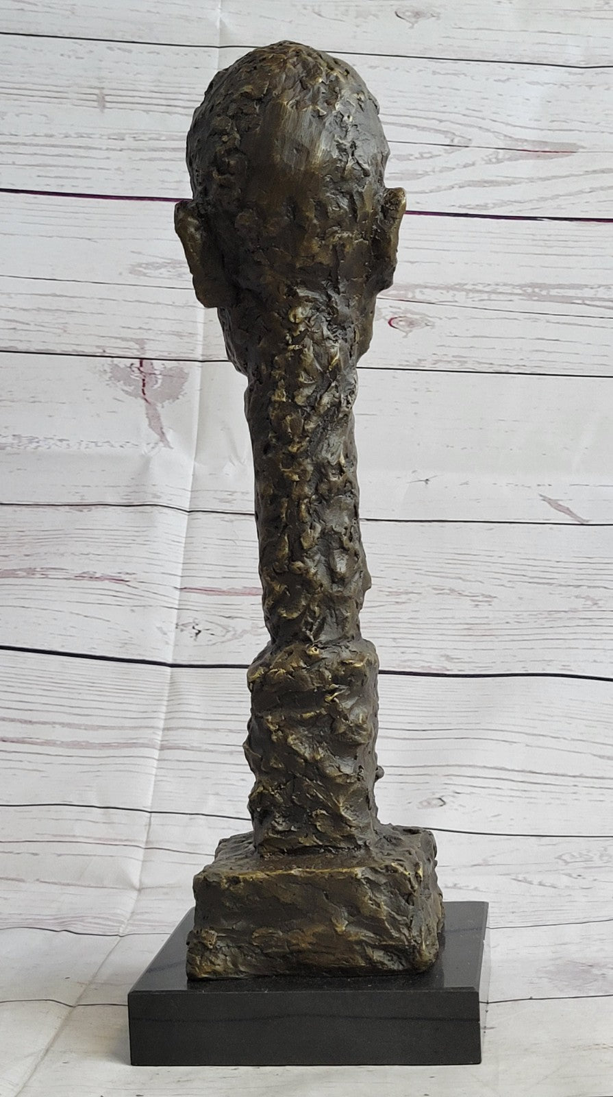 Bronze Sculpture Horrifying Male Bust Halloween Decoration Decor by Gia Figurine