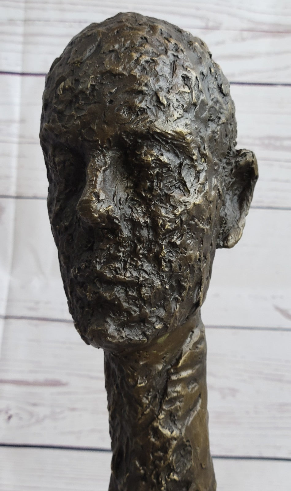 Bronze Sculpture Horrifying Male Bust Halloween Decoration Decor by Gia Figurine