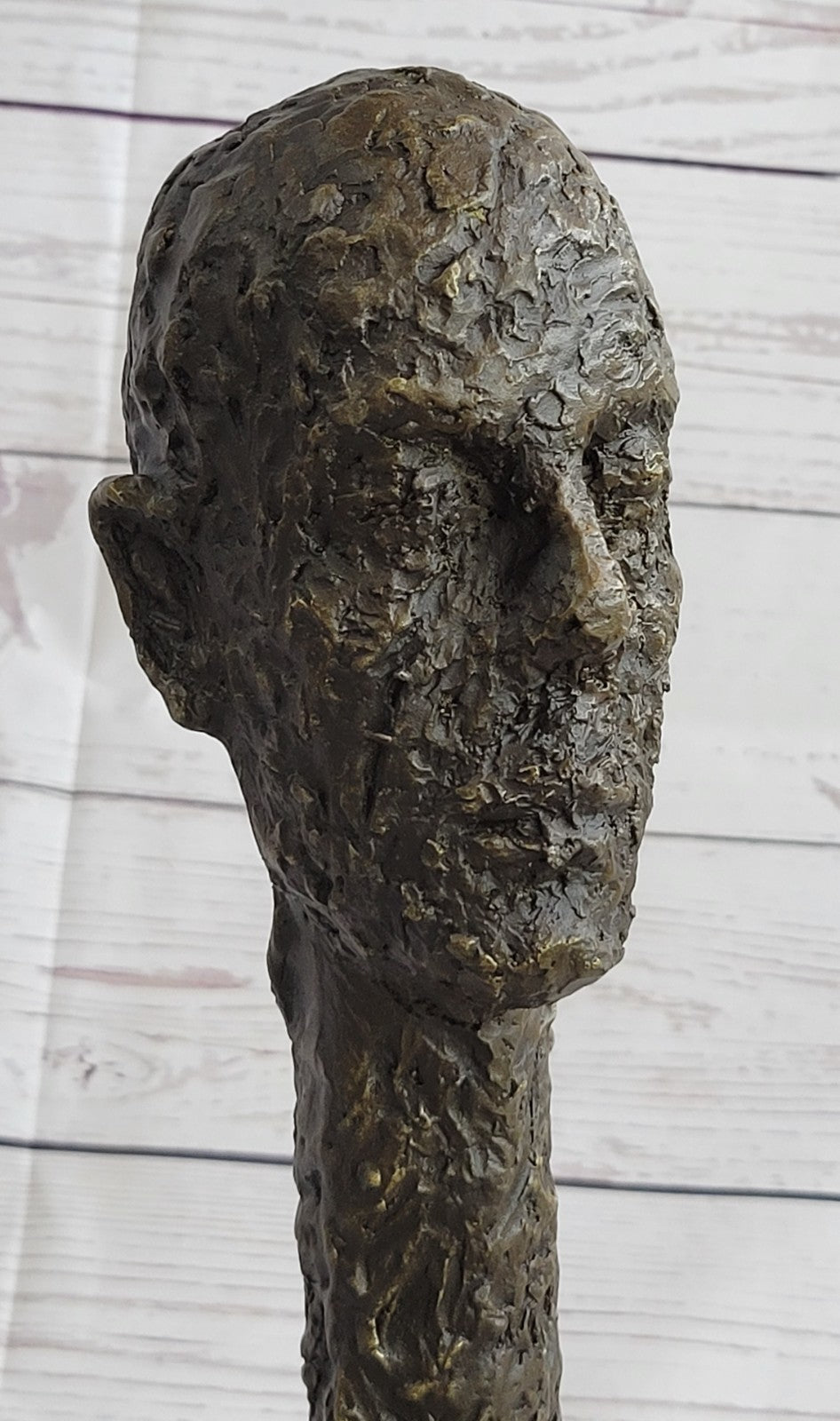 Bronze Sculpture Horrifying Male Bust Halloween Decoration Decor by Gia Figurine
