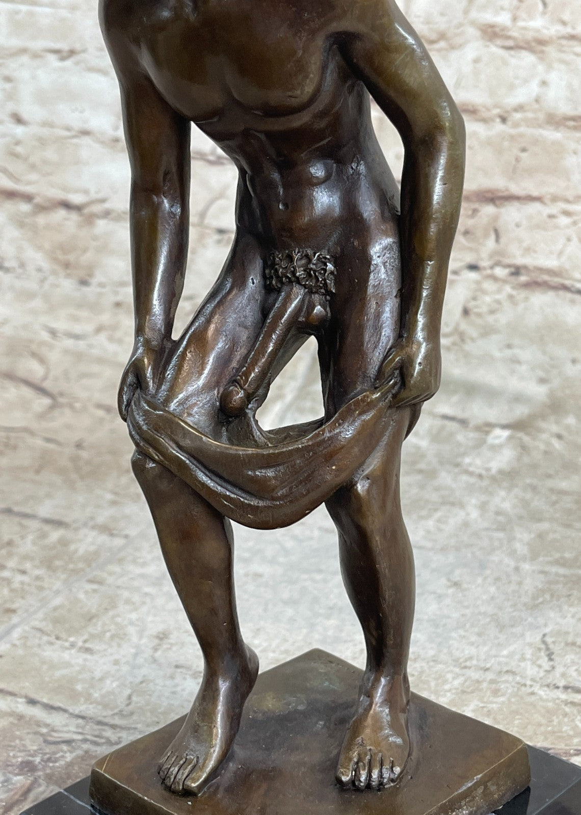 EROTIC STANDING NAKED MALE NUDE GAY GIFT BRONZE FIGURINE STATUE - NEW DECOR SALE
