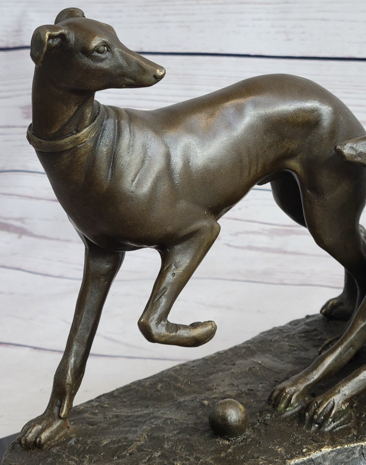 Art Deco Two Cute Greyhound Dog Dogs Musuem Quality Artwork by Mene