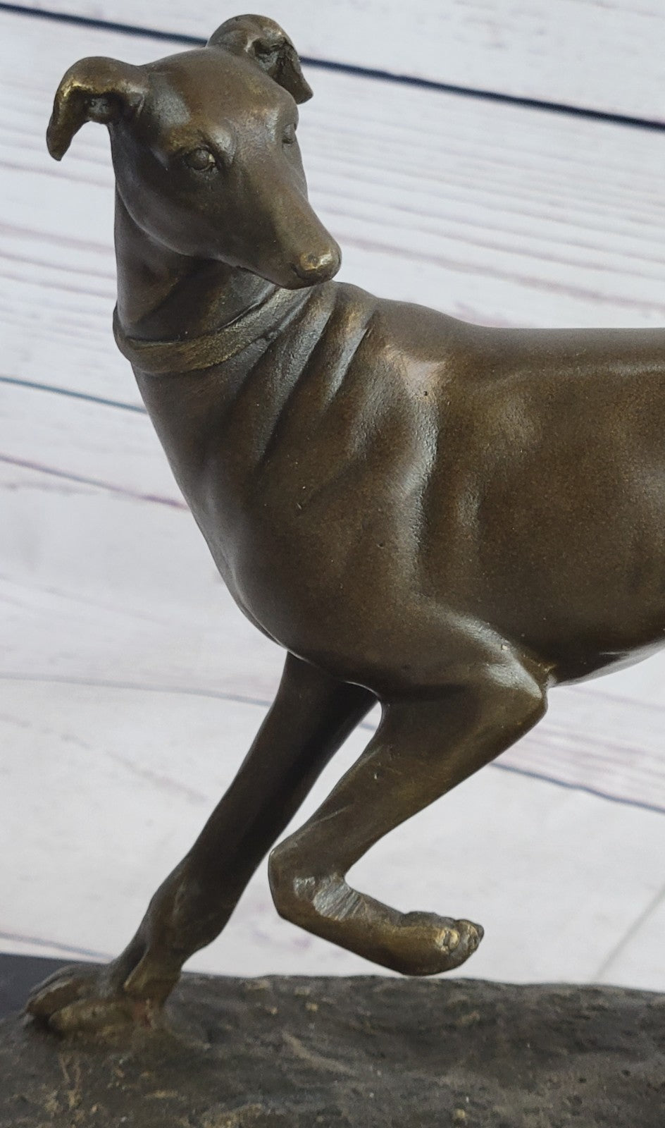 Art Deco Two Cute Greyhound Dog Dogs Musuem Quality Artwork by Mene