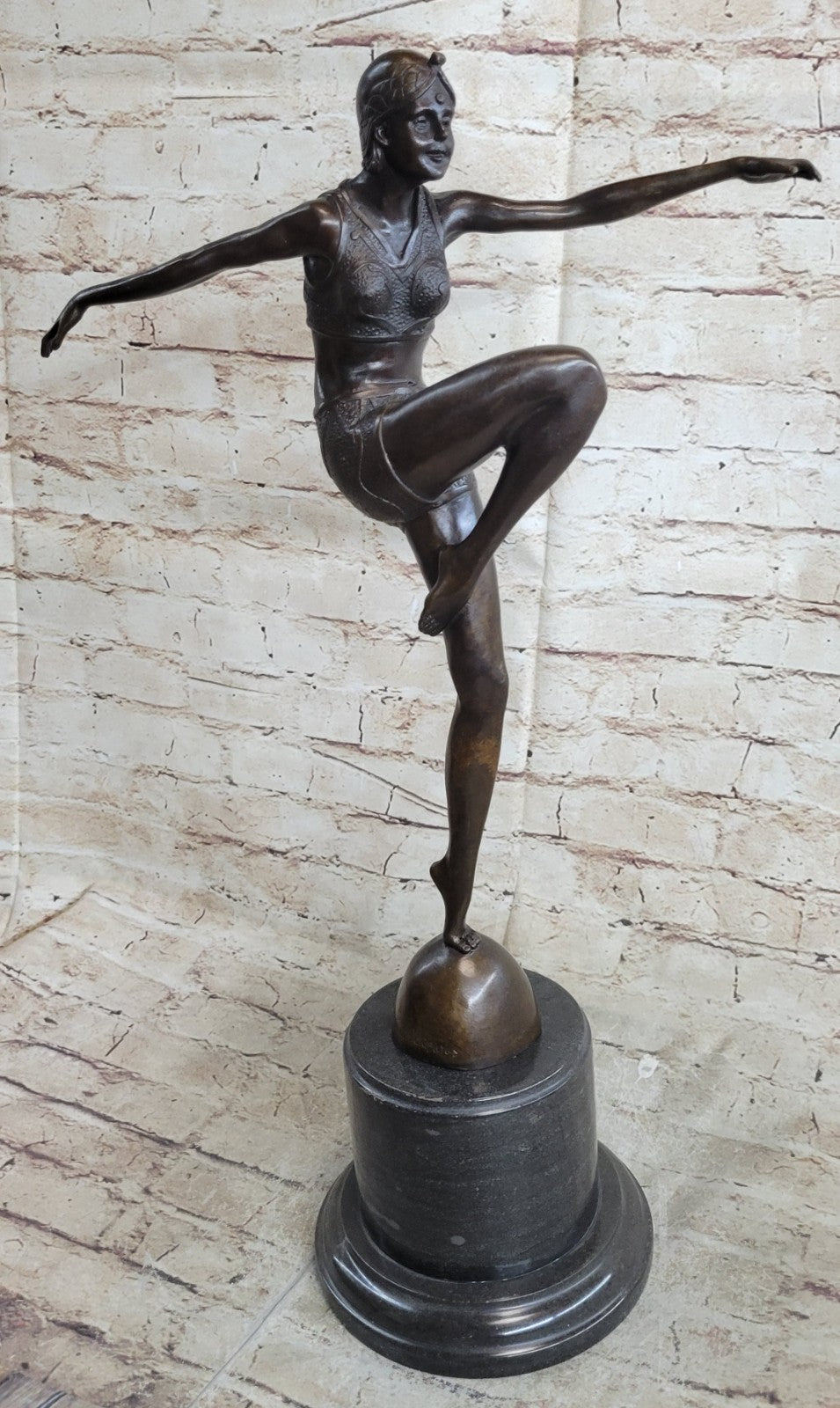 Genuine 100% Solid Bronze Gorgeous Female Woman Dancer by Chiparus Gift