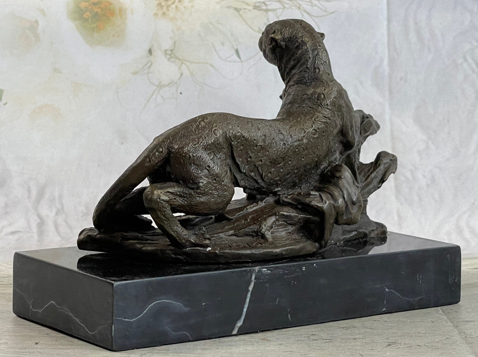 CAT JAGUAR PANTHER COUGAR Handcrafted Decor Bronze Sculpture Statue Figurine Art