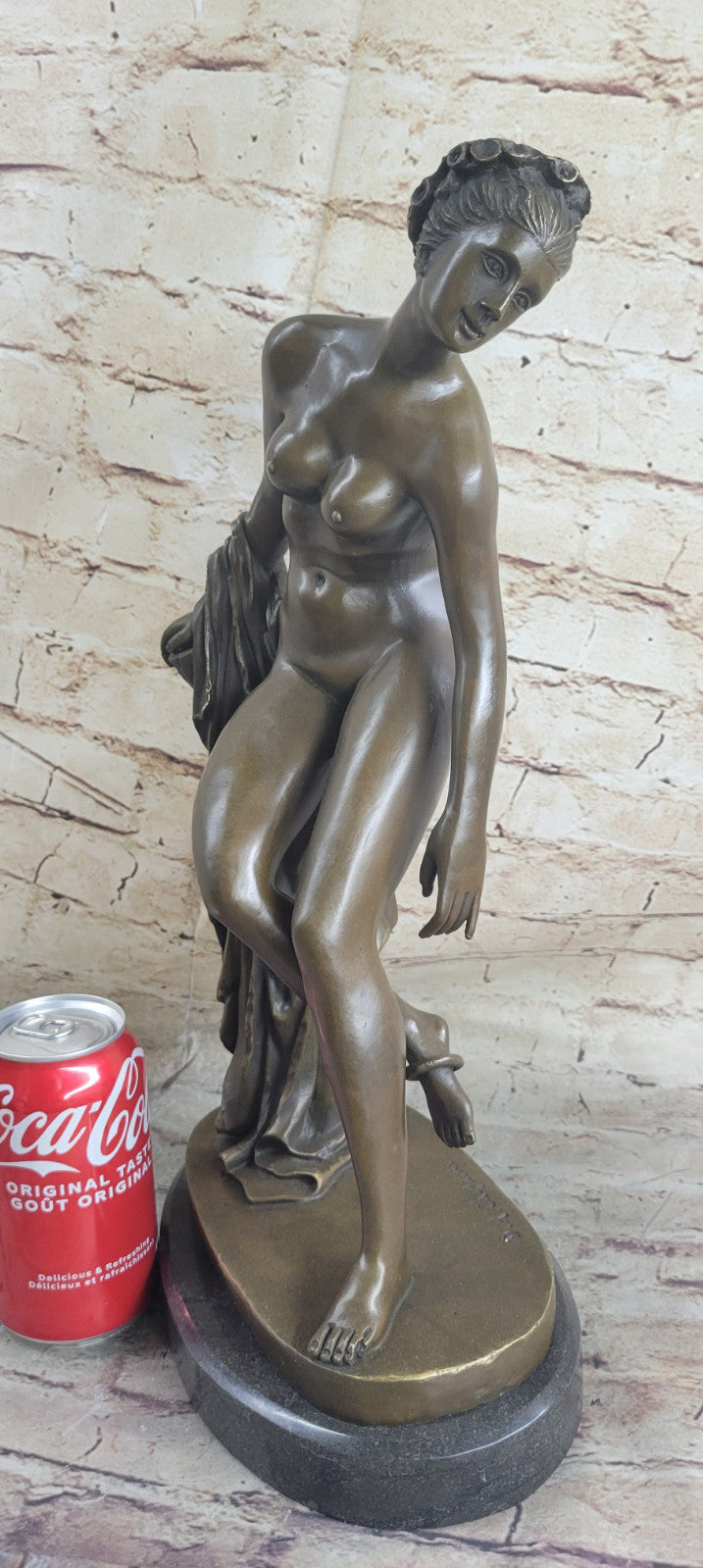 Abstract Woman Nude Girl Bronze Statue Art Deco Sculpture Figurine Figure