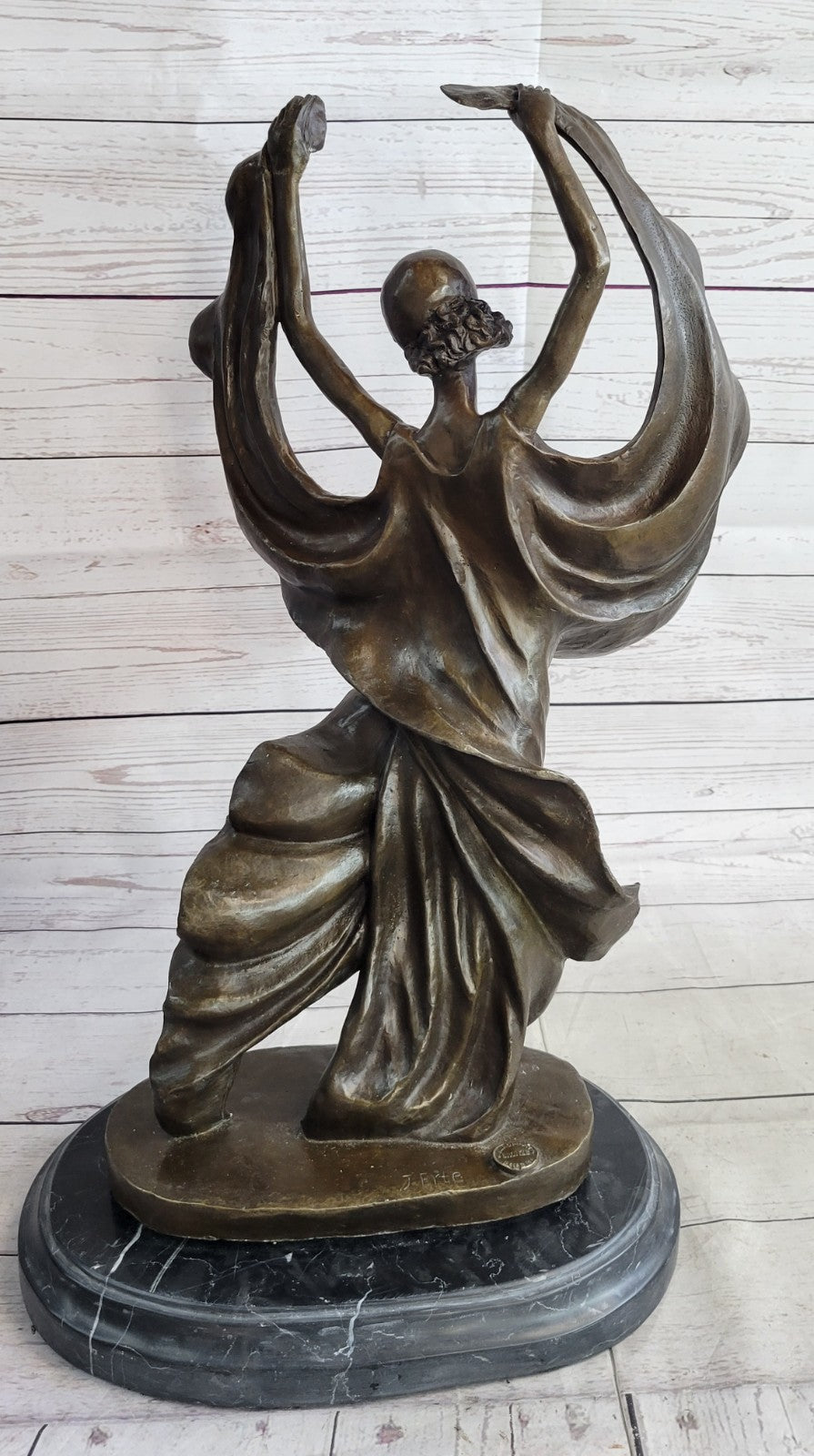 Dancer Sexy Girl Figure Flamenco Large Rare Handcrafted Bronze Sculpture Art Decor