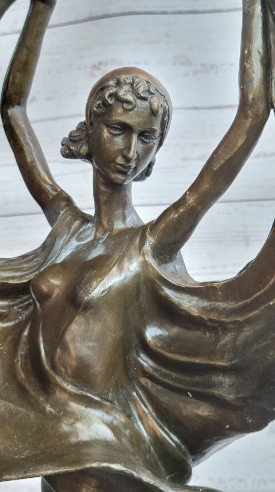 Dancer Sexy Girl Figure Flamenco Large Rare Handcrafted Bronze Sculpture Art Decor
