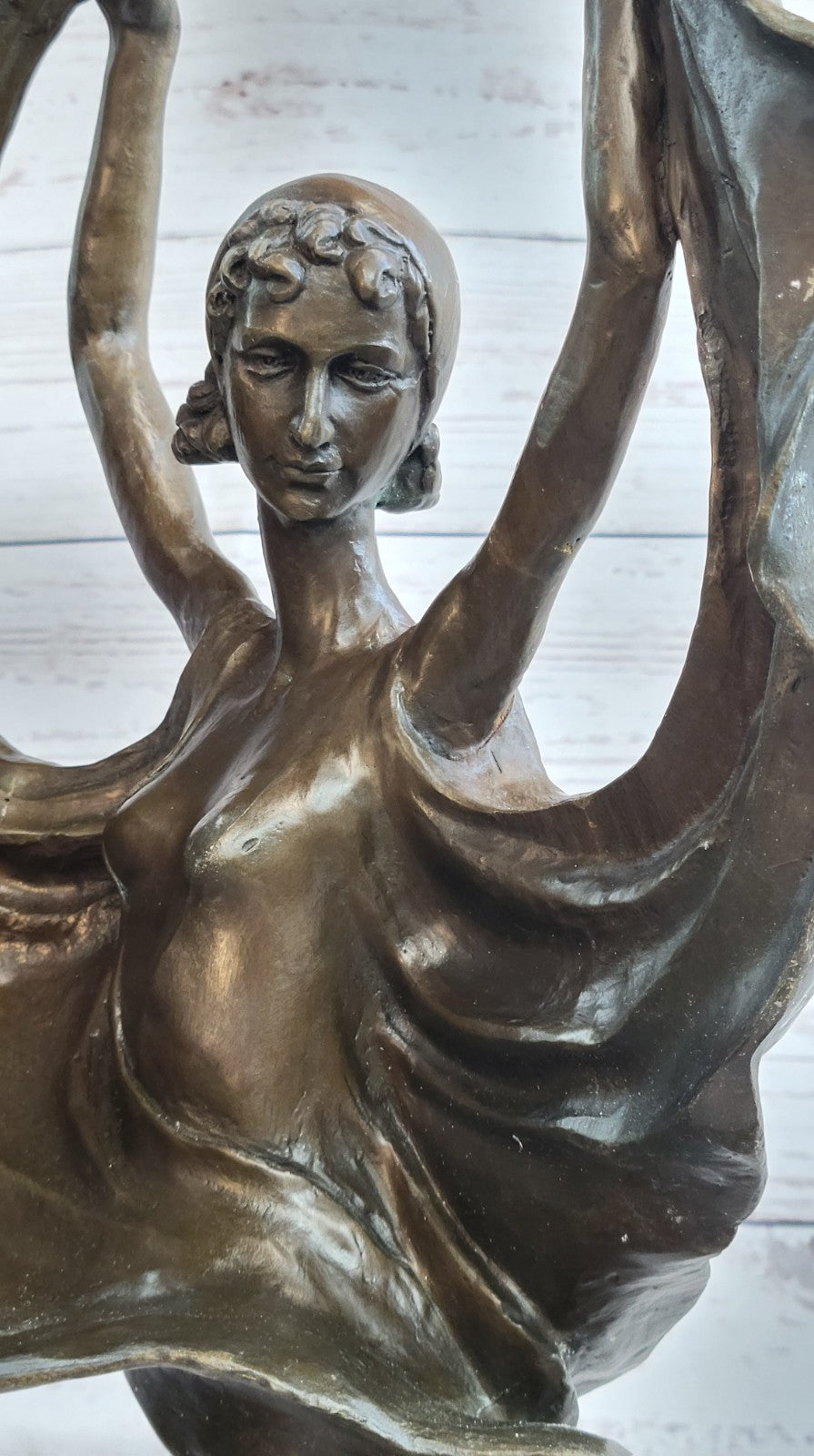 Dancer Sexy Girl Figure Flamenco Large Rare Handcrafted Bronze Sculpture Art Decor