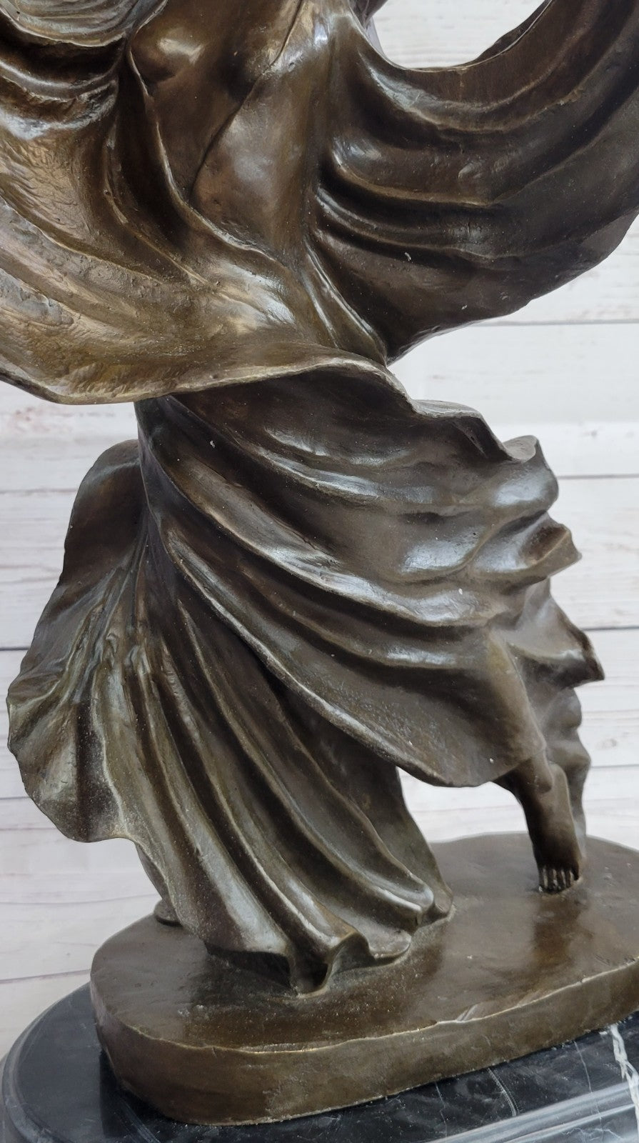 Dancer Sexy Girl Figure Flamenco Large Rare Handcrafted Bronze Sculpture Art Decor