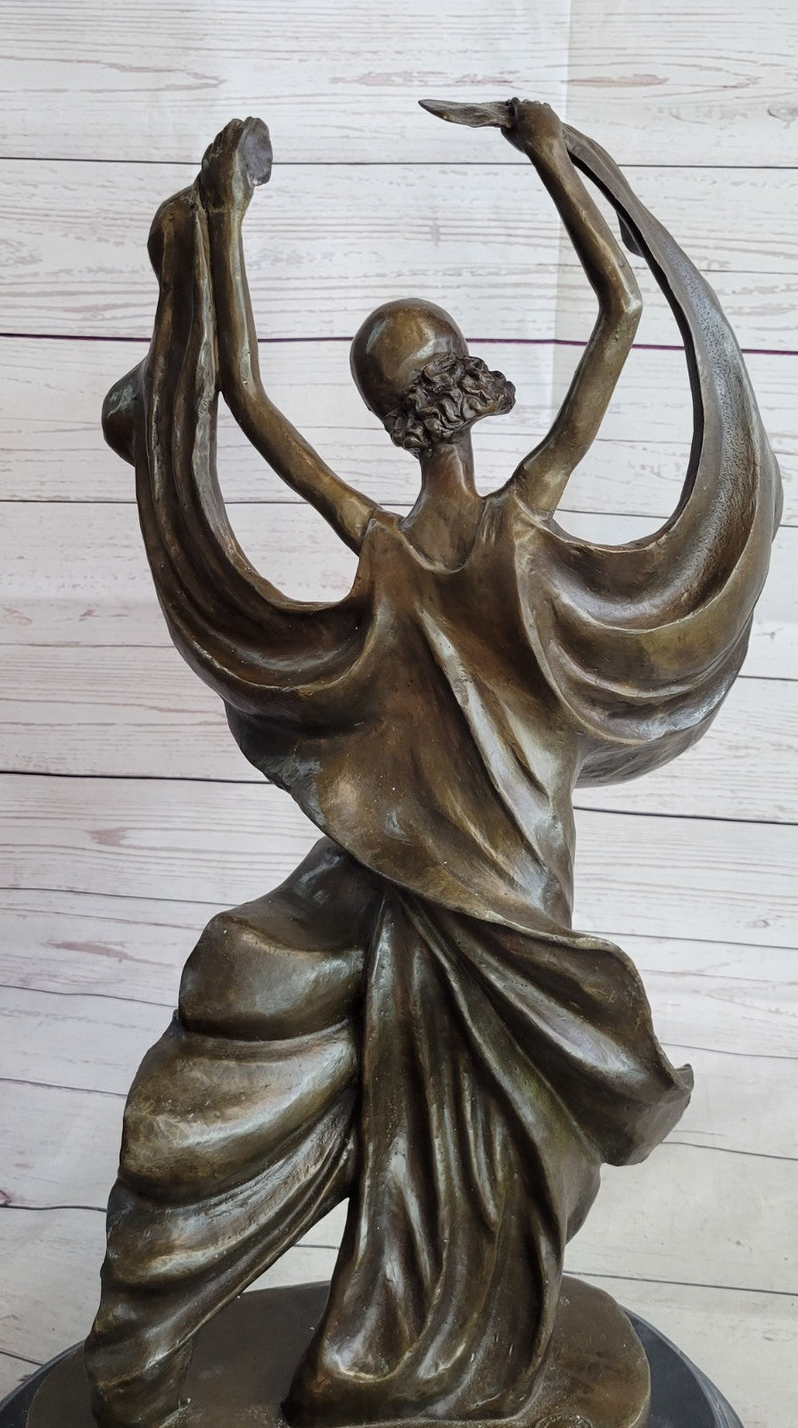 Dancer Sexy Girl Figure Flamenco Large Rare Handcrafted Bronze Sculpture Art Decor