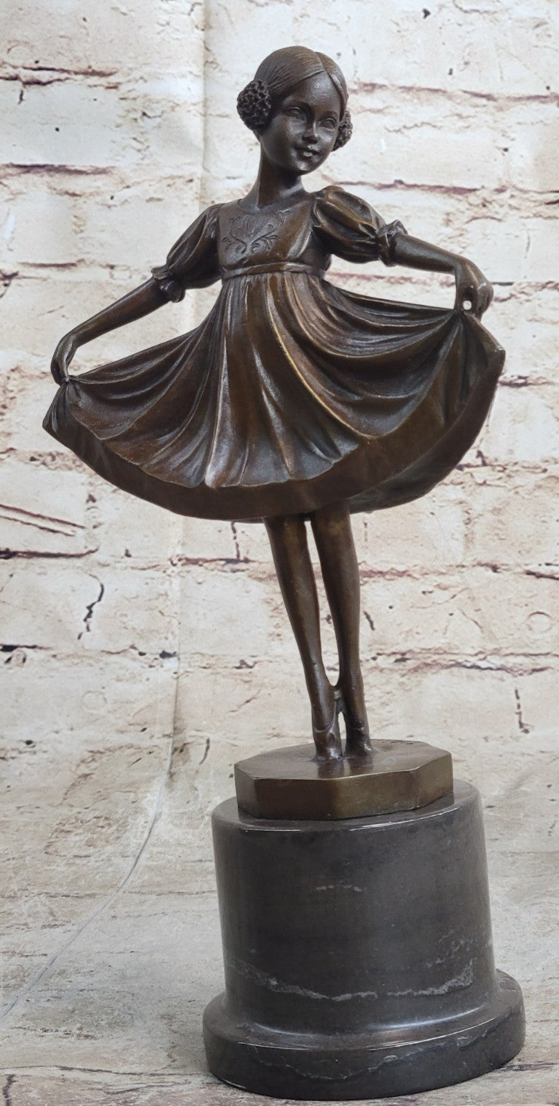 Handcrafted bronze sculpture SALE Bookend Ballerina Young Preiss Signed Update w