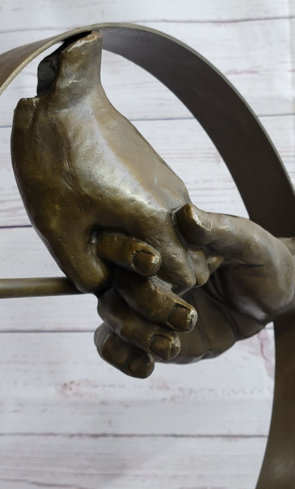 Handcrafted bronze Sculpture SALE Marble Other Each Holding Hand Dali Deco Art