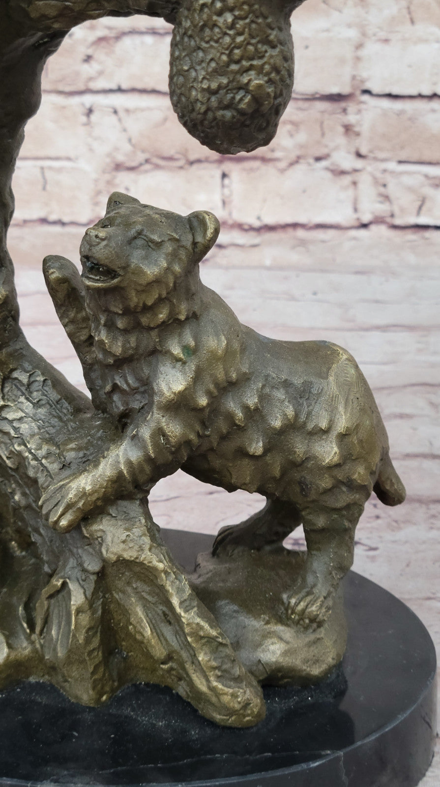 Wildlife Art Sculpture: Handcrafted Bear Family Bronze by Charles Russell for Home Decor