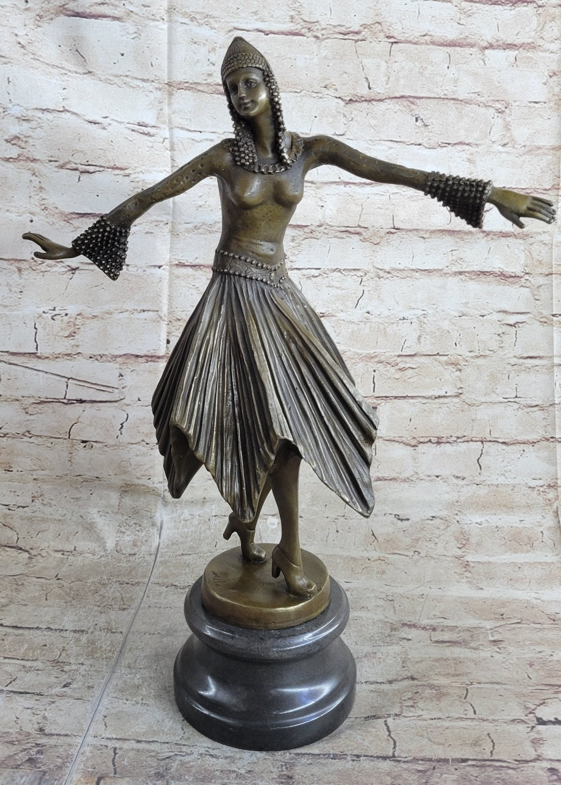 100% Solid genuine Bronze M.Lopez Dancer Home office Decoration Decor Figurine