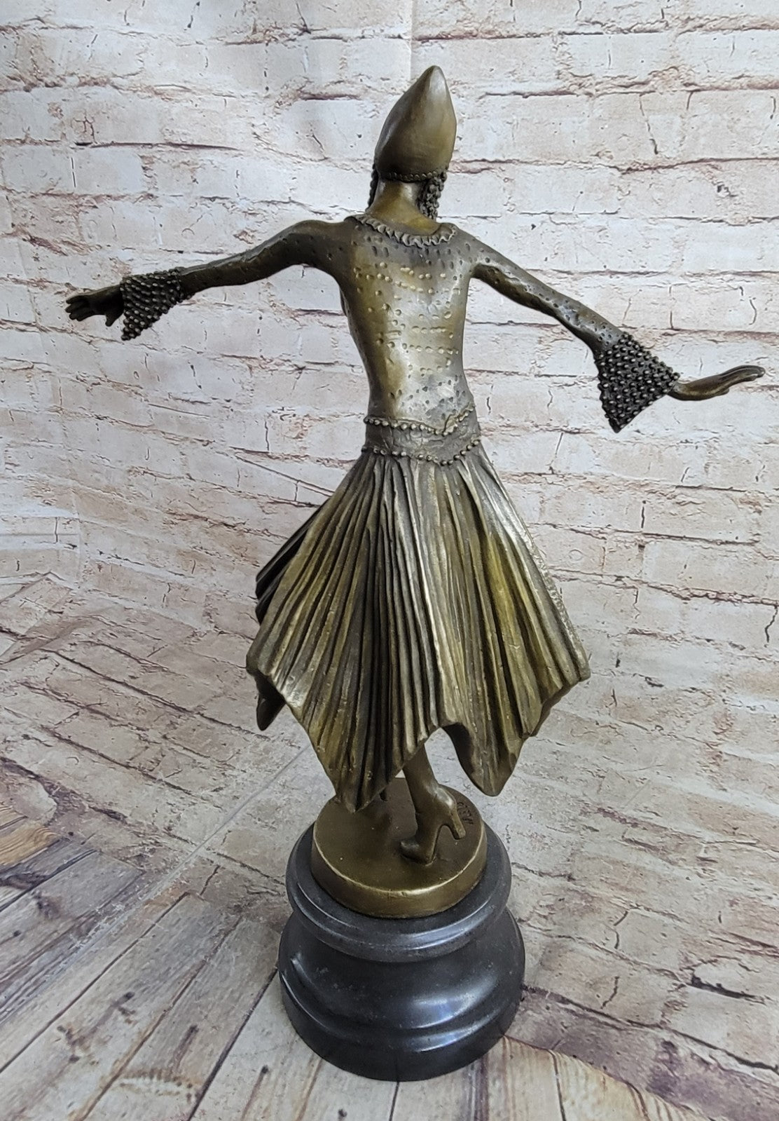 100% Solid genuine Bronze M.Lopez Dancer Home office Decoration Decor Figurine