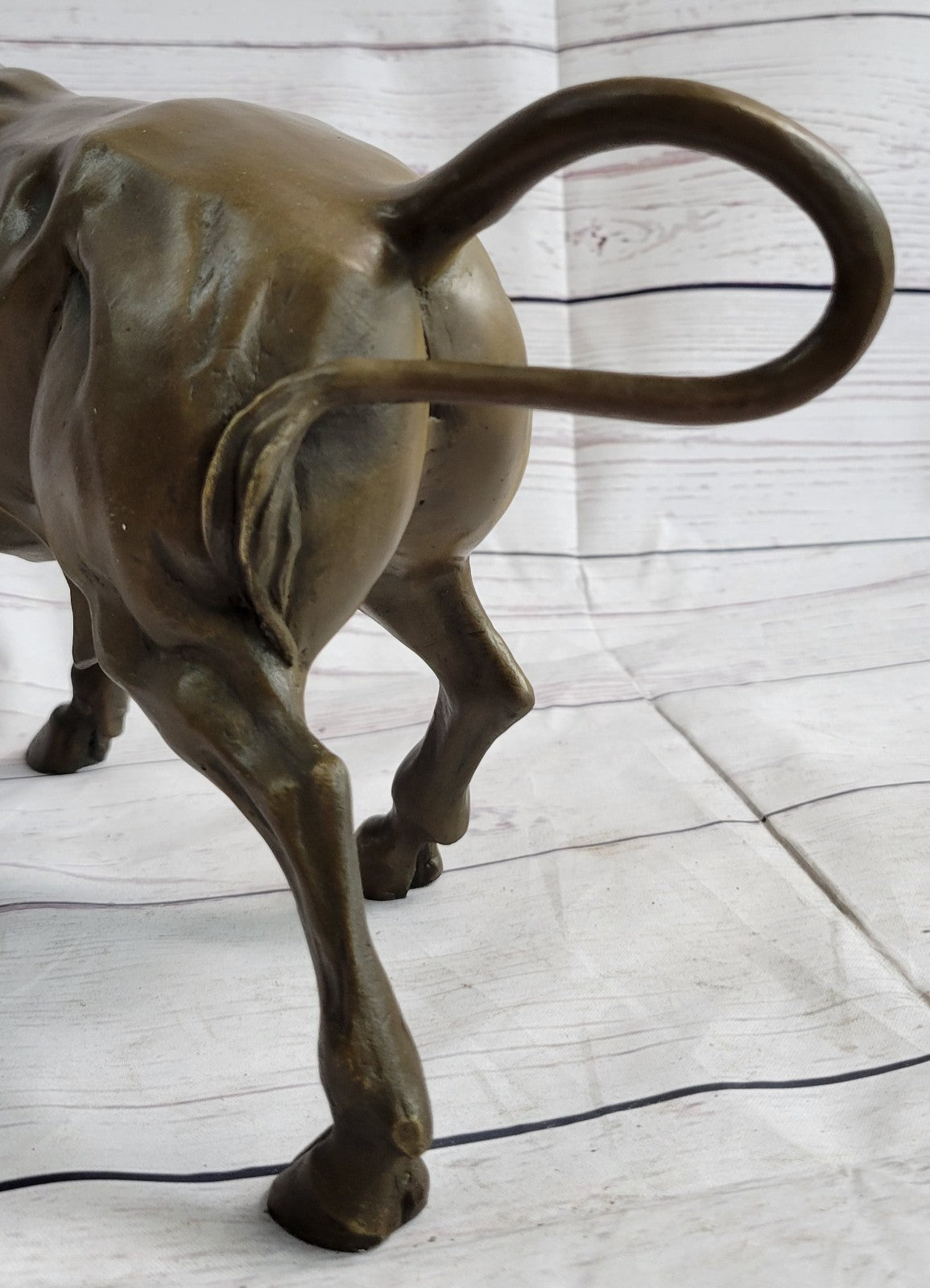 Handcrafted bronze sculpture SALE Decor Base Spanish Bull Male Milo Signed