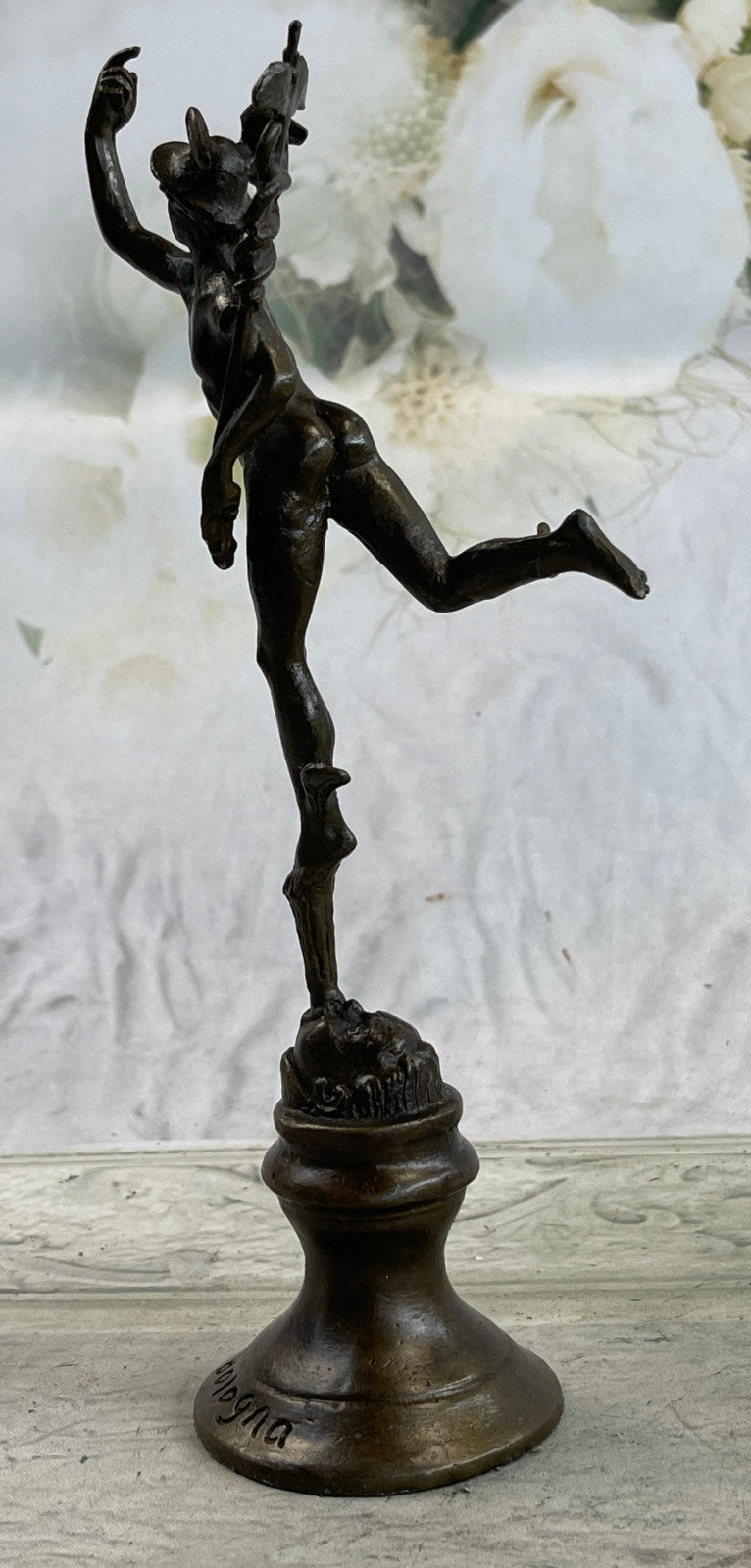 Flying Mercury, classical male nude, finest USA bronze casting Sculpture Figure