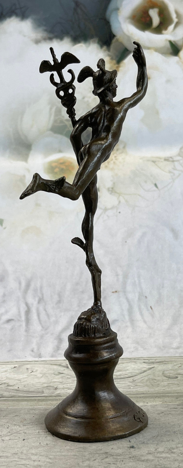 Flying Mercury, classical male nude, finest USA bronze casting Sculpture Figure