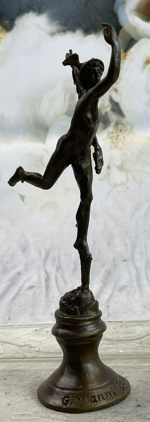 Flying Mercury, classical male nude, finest USA bronze casting Sculpture Figure