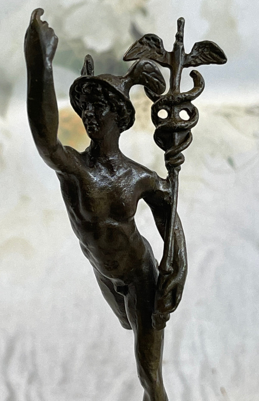 Flying Mercury, classical male nude, finest USA bronze casting Sculpture Figure