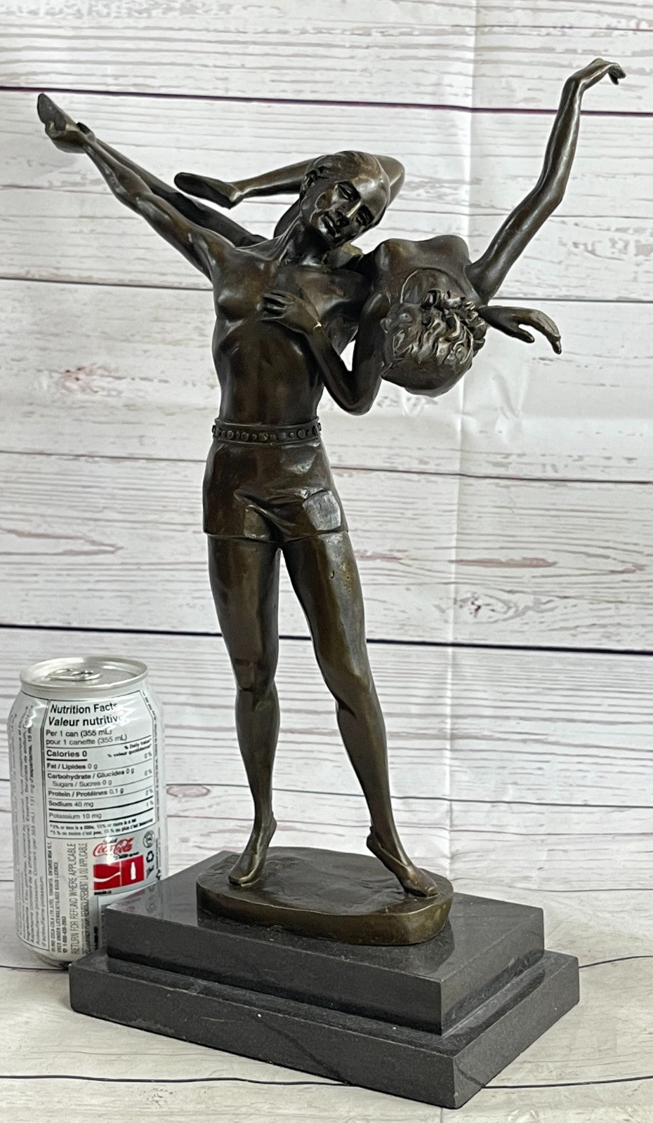 Handcrafted bronze sculpture SALE Dancer Russian Zach~Two Deco~Bruno Art Signed