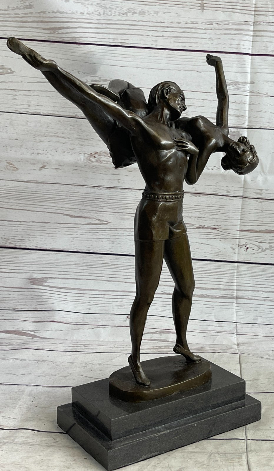 Handcrafted bronze sculpture SALE Dancer Russian Zach~Two Deco~Bruno Art Signed