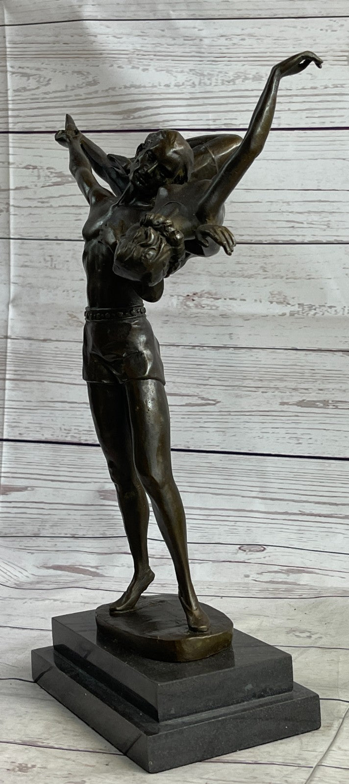 Handcrafted bronze sculpture SALE Dancer Russian Zach~Two Deco~Bruno Art Signed