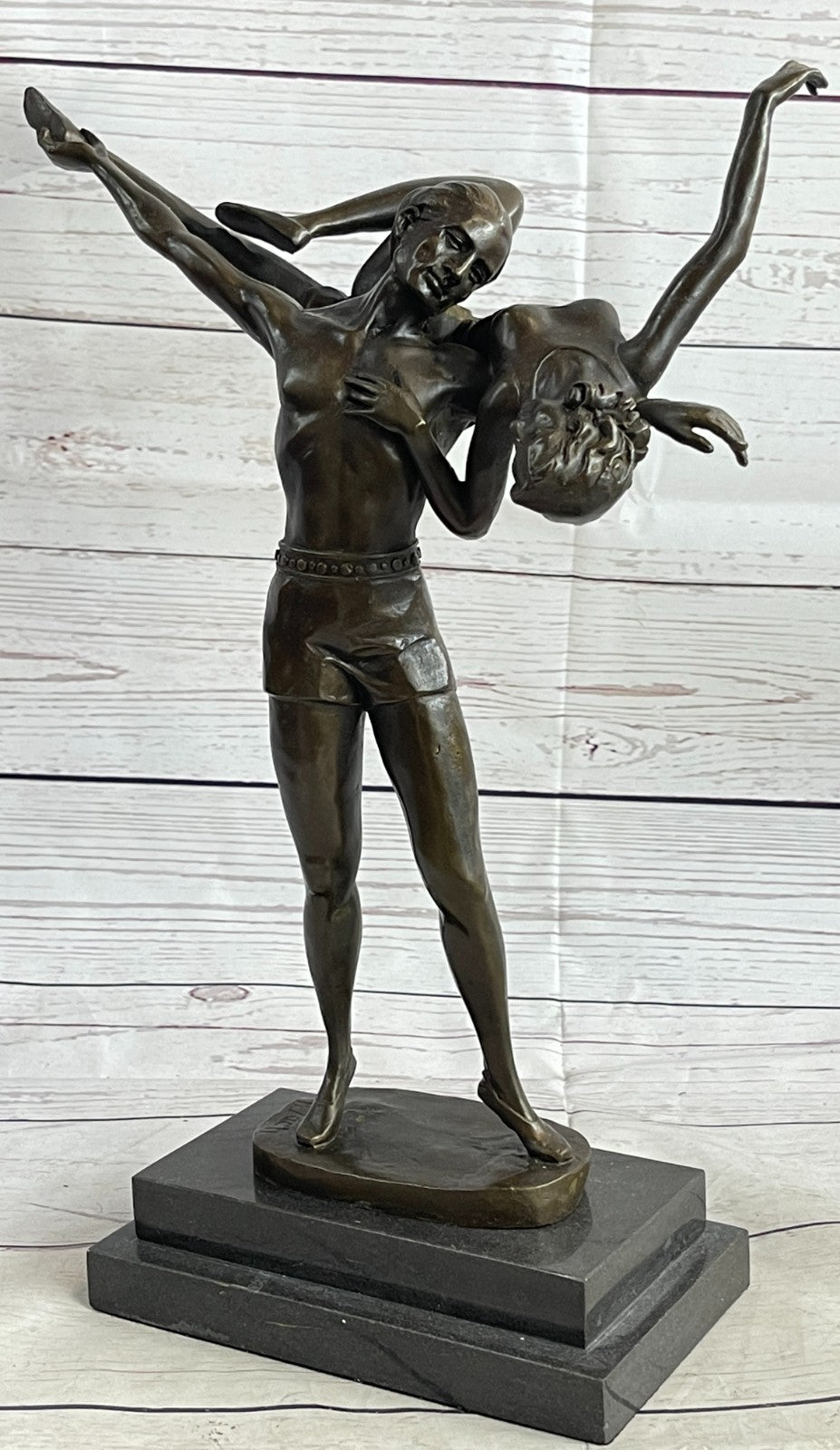 Handcrafted bronze sculpture SALE Dancer Russian Zach~Two Deco~Bruno Art Signed