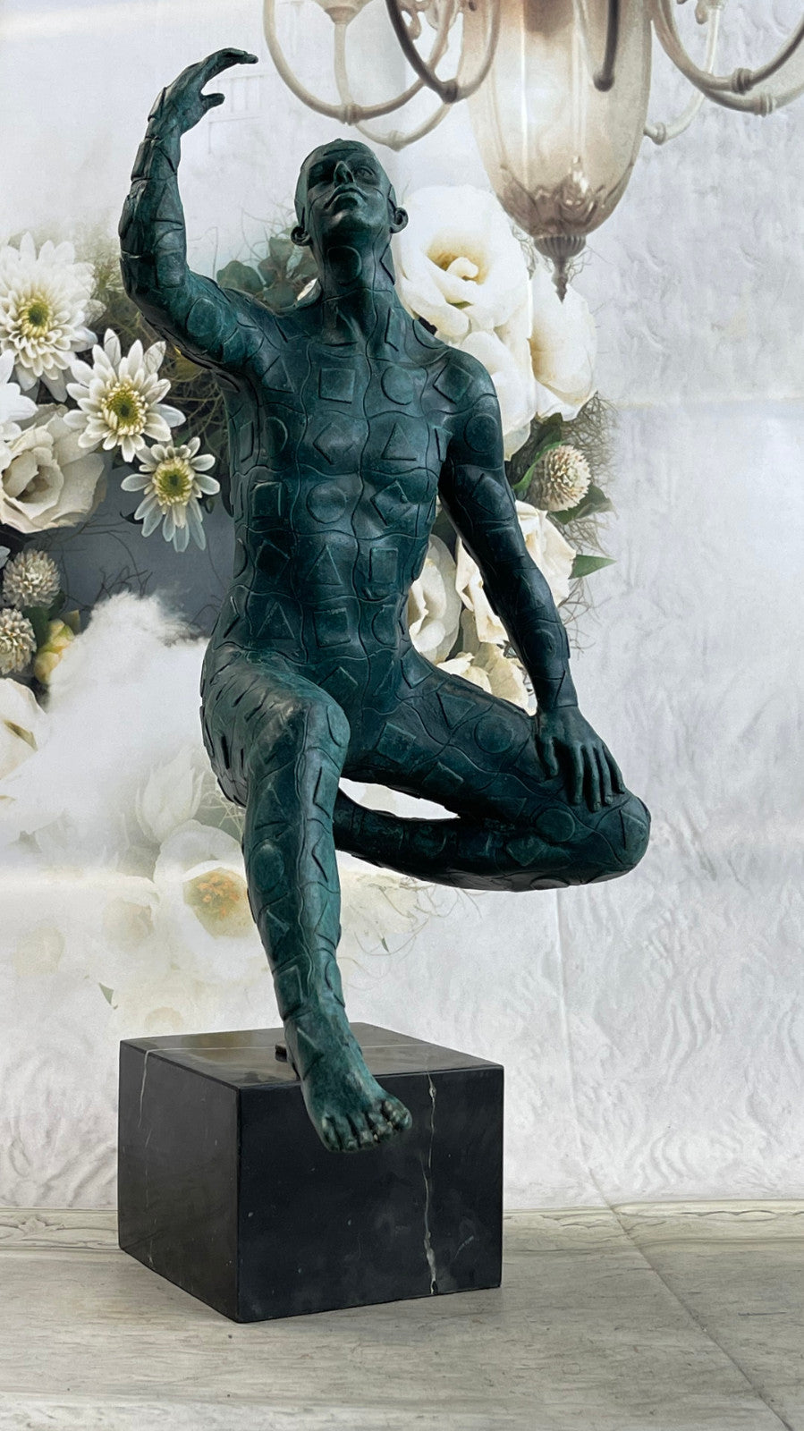 BEAUTIFUL QUALITY PURE BRONZE DALI ABSTRACT YOGA YOGI SCULPTURE SUBSTANTIAL SALE