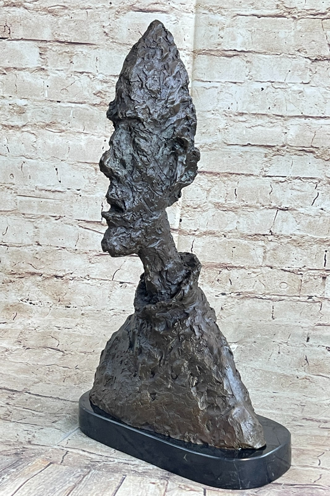 Large Handcrafted Gia Diego Bronze Sculpture Hot Cast Marble Base Figurine