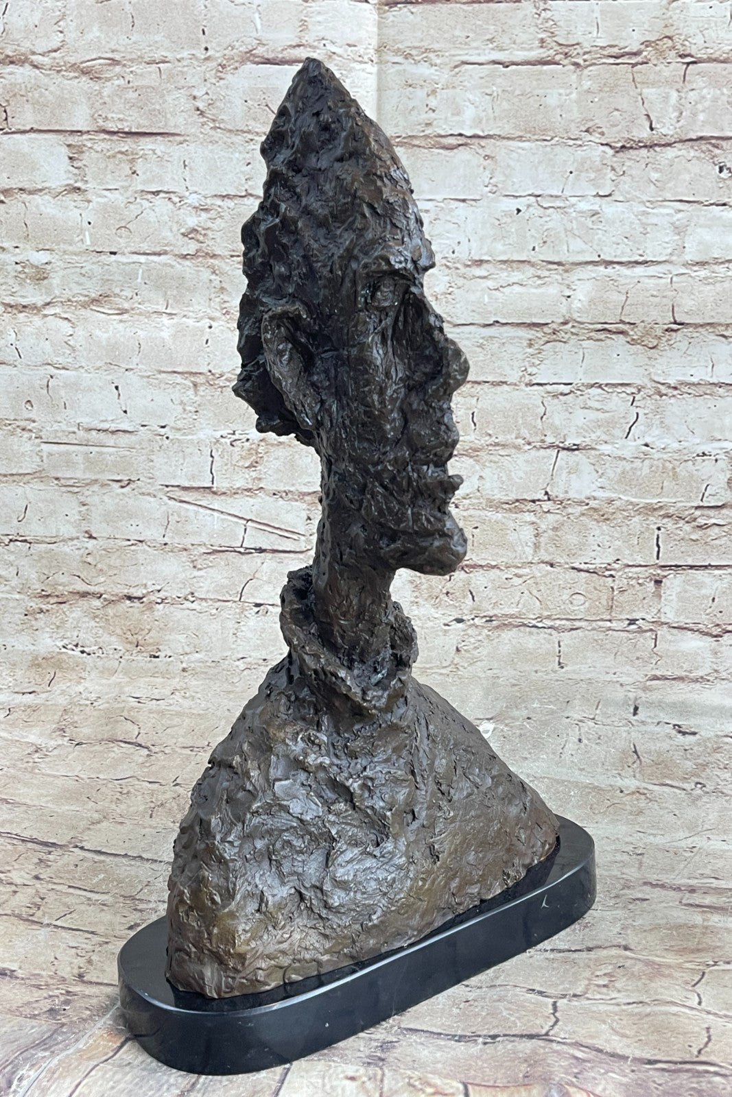 Large Handcrafted Gia Diego Bronze Sculpture Hot Cast Marble Base Figurine