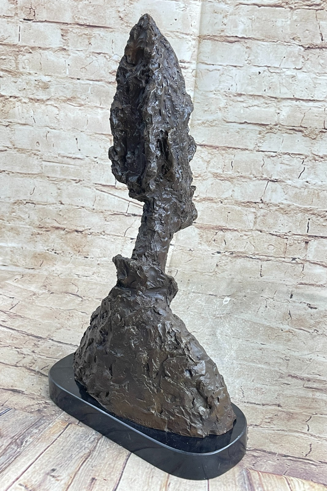 Large Handcrafted Gia Diego Bronze Sculpture Hot Cast Marble Base Figurine