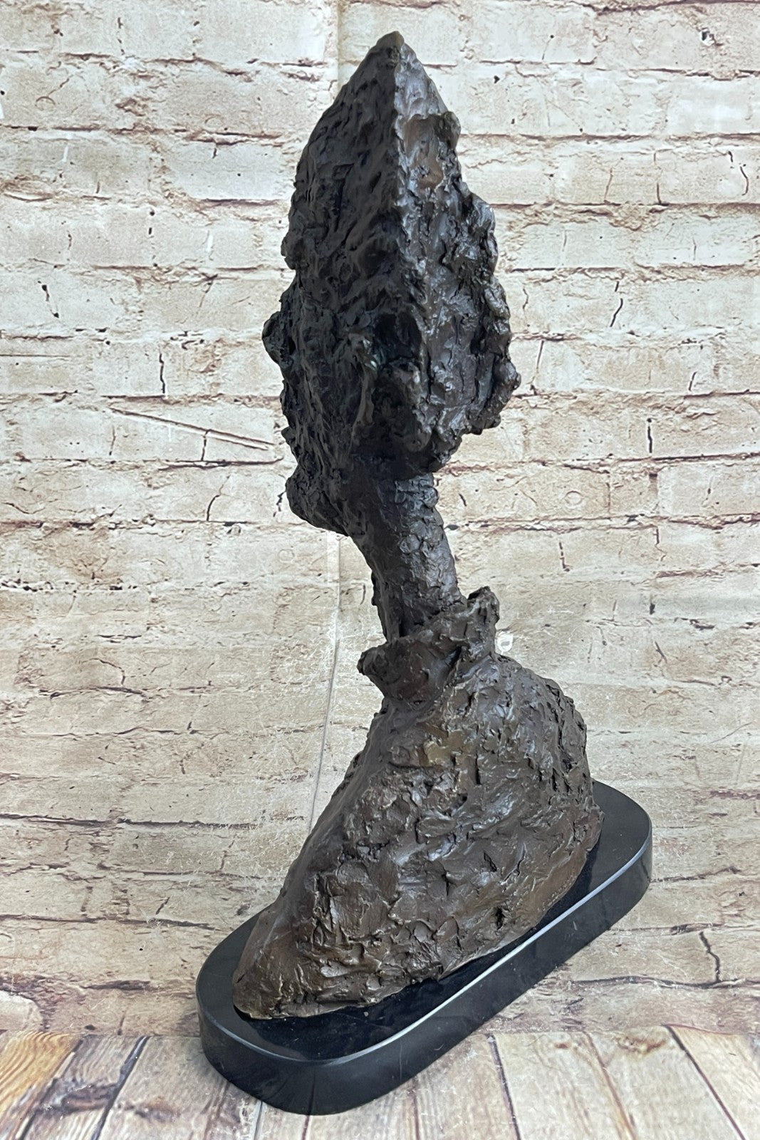 Large Handcrafted Gia Diego Bronze Sculpture Hot Cast Marble Base Figurine
